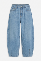 High-Waisted Barrel Leg Jeans