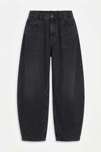 High-Waisted Barrel Leg Jeans