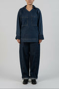 V-Neck Pullover Denim Shirt