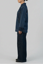 V-Neck Pullover Denim Shirt