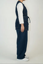 Belted Utility Denim Vest