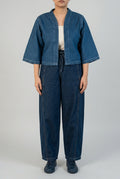 Kimono-Style Denim Cardigan